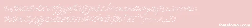 フォントValleyForgeOutlineItalic – ピンクの背景に白い文字
