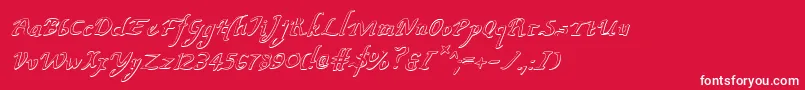 Police ValleyForgeOutlineItalic – polices blanches sur fond rouge