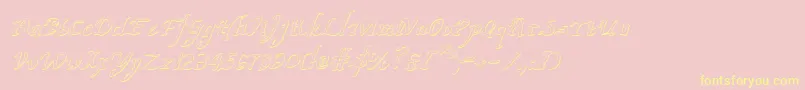 fuente ValleyForgeOutlineItalic – Fuentes Amarillas Sobre Fondo Rosa