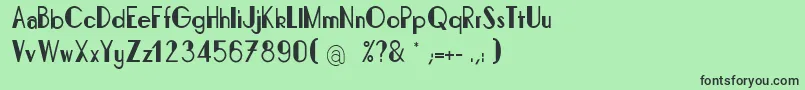BonafettiLight Font – Black Fonts on Green Background