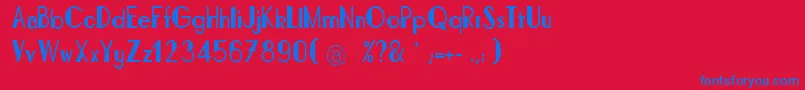 BonafettiLight Font – Blue Fonts on Red Background