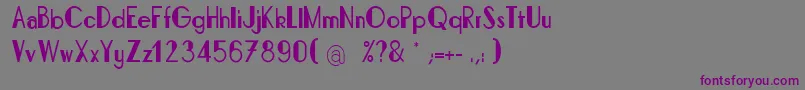 BonafettiLight Font – Purple Fonts on Gray Background