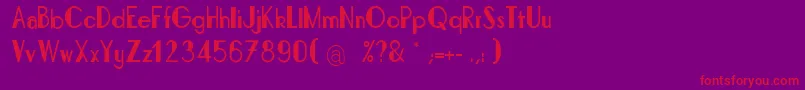 BonafettiLight Font – Red Fonts on Purple Background