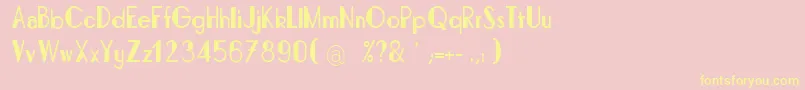 BonafettiLight Font – Yellow Fonts on Pink Background
