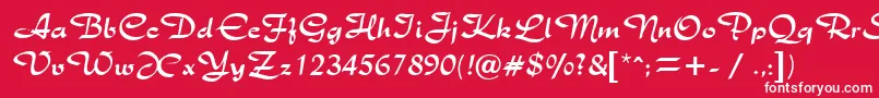 RichmondRegularDb Font – White Fonts on Red Background