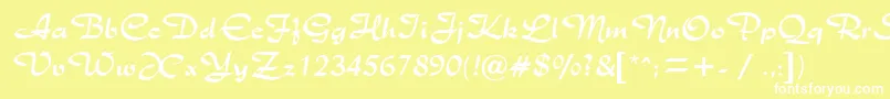 RichmondRegularDb Font – White Fonts on Yellow Background