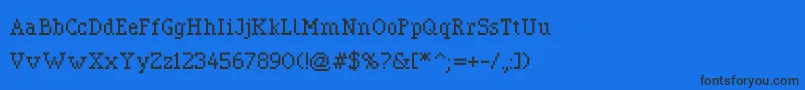 Pixerif Font – Black Fonts on Blue Background