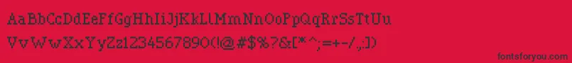 Pixerif Font – Black Fonts on Red Background