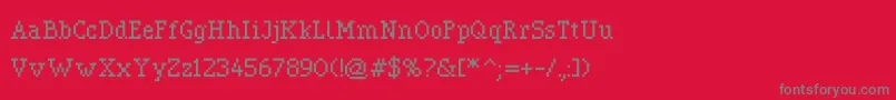 Шрифт Pixerif – серые шрифты на красном фоне