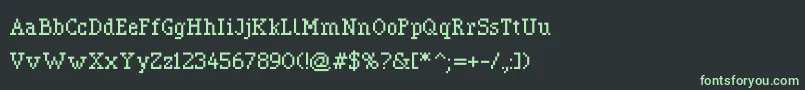 Fonte Pixerif – fontes verdes em um fundo preto
