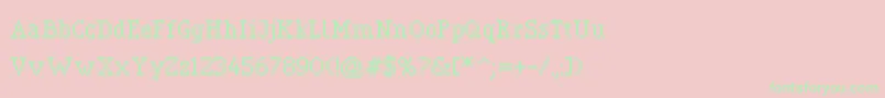 Pixerif Font – Green Fonts on Pink Background