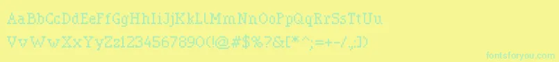 Шрифт Pixerif – зелёные шрифты на жёлтом фоне
