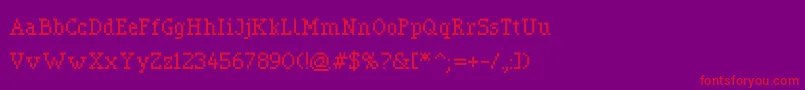 Шрифт Pixerif – красные шрифты на фиолетовом фоне