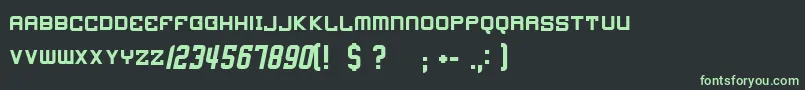 Шрифт 4thAndInches – зелёные шрифты на чёрном фоне