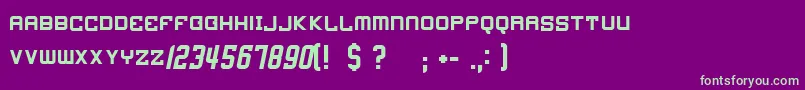 Шрифт 4thAndInches – зелёные шрифты на фиолетовом фоне