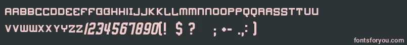 Шрифт 4thAndInches – розовые шрифты на чёрном фоне