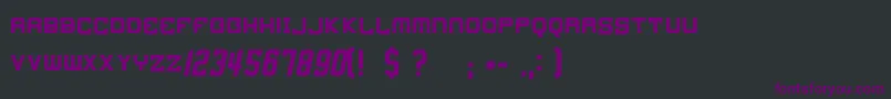 Шрифт 4thAndInches – фиолетовые шрифты на чёрном фоне