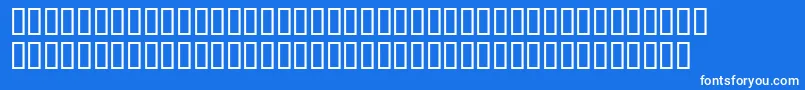フォントHeavenetica3Thinoblsh – 青い背景に白い文字