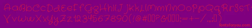 Sun-fontti – punaiset fontit violetilla taustalla