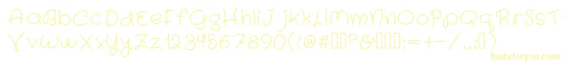 Sun-Schriftart – Gelbe Schriften auf weißem Hintergrund