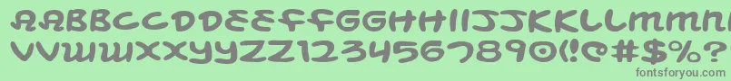 MagicBeansExpanded Font – Gray Fonts on Green Background