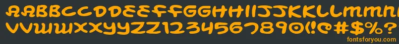 MagicBeansExpanded Font – Orange Fonts on Black Background