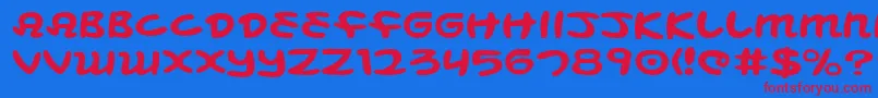 fuente MagicBeansExpanded – Fuentes Rojas Sobre Fondo Azul