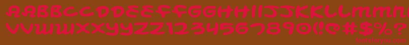 MagicBeansExpanded-fontti – punaiset fontit ruskealla taustalla
