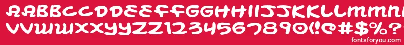 MagicBeansExpanded Font – White Fonts on Red Background