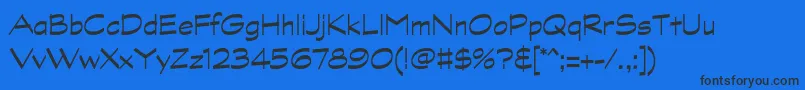 GraphitestdRegular Font – Black Fonts on Blue Background