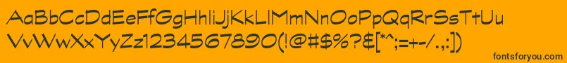 GraphitestdRegular Font – Black Fonts on Orange Background
