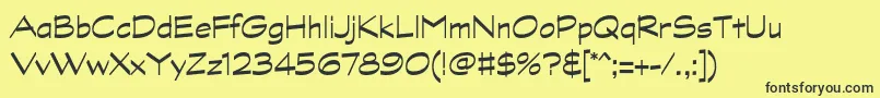 GraphitestdRegular Font – Black Fonts on Yellow Background