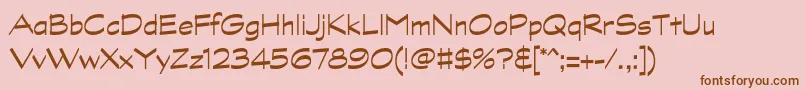 GraphitestdRegular Font – Brown Fonts on Pink Background