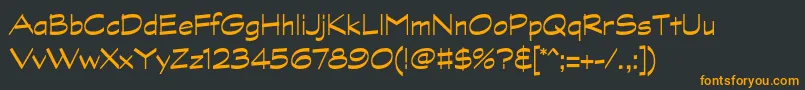 GraphitestdRegular Font – Orange Fonts on Black Background
