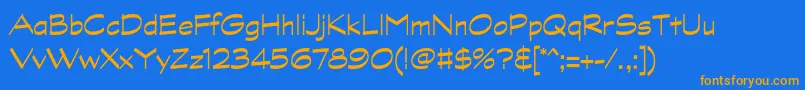 GraphitestdRegular Font – Orange Fonts on Blue Background