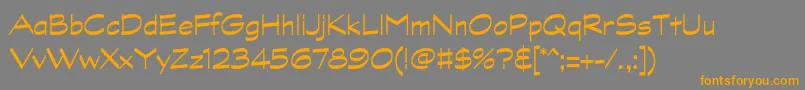 GraphitestdRegular Font – Orange Fonts on Gray Background