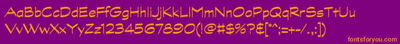 GraphitestdRegular Font – Orange Fonts on Purple Background