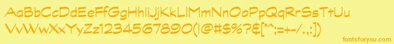 GraphitestdRegular Font – Orange Fonts on Yellow Background