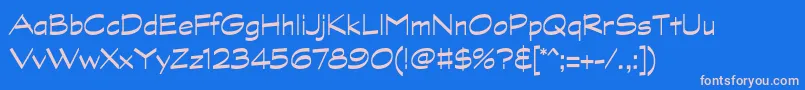 GraphitestdRegular Font – Pink Fonts on Blue Background