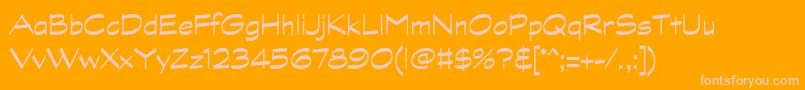 Więcej informacji o czcionce GraphitestdRegular Czcionka GraphitestdRegular – różowe czcionki na pomarańczowym tle