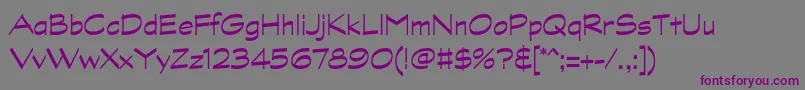 GraphitestdRegular Font – Purple Fonts on Gray Background