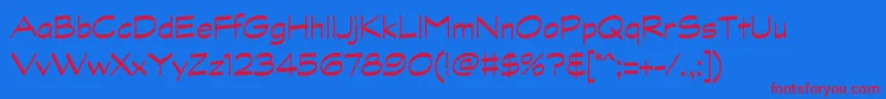GraphitestdRegular Font – Red Fonts on Blue Background