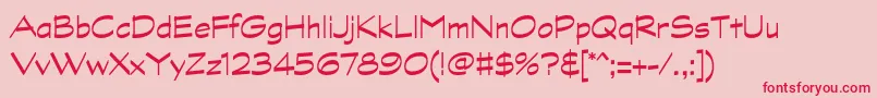 GraphitestdRegular Font – Red Fonts on Pink Background