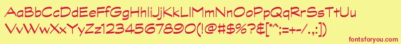 GraphitestdRegular Font – Red Fonts on Yellow Background