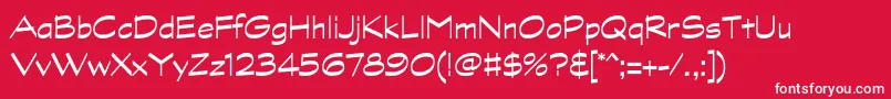 Fonte GraphitestdRegular – fontes brancas em um fundo vermelho