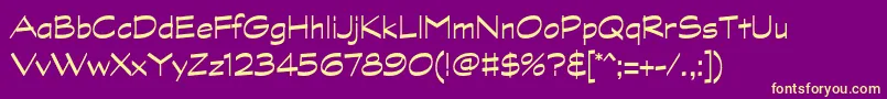 GraphitestdRegular-Schriftart – Gelbe Schriften auf violettem Hintergrund
