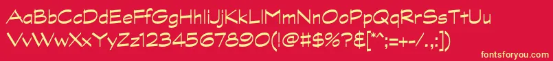 GraphitestdRegular Font – Yellow Fonts on Red Background