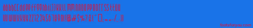 Andover-fontti – punaiset fontit sinisellä taustalla