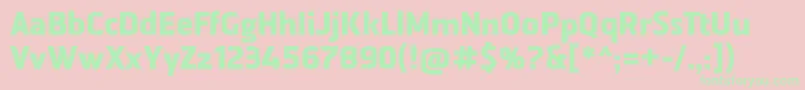 Manilasansbld Font – Green Fonts on Pink Background