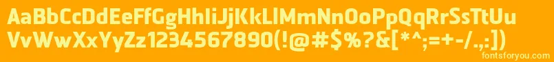 Manilasansbld Font – Yellow Fonts on Orange Background